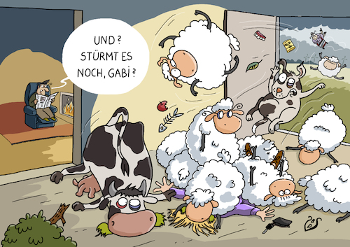 Cartoon: Sturmtief (medium) by Dodenhoff Cartoons tagged norddeutschland,sturm,wettergespräche,deichschafe,schäferhund,atommüll,windstärke,küste,sommersturm,ehe,mann,frau,norddeutschland,sturm,wettergespräche,deichschafe,schäferhund,atommüll,windstärke,küste,sommersturm,ehe,mann,frau