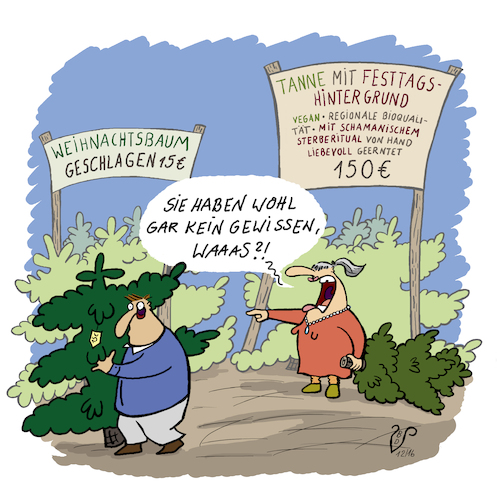 Cartoon: Weihnachtsbaum (medium) by Dodenhoff Cartoons tagged weihnachtsbaumkauf,baumkauf,weihnachten,nordmanntanne,biologisch,vegan,sterbebegleitung,handarbeit,sägen,baumfällung,weihnachtsfest,schamanismus,sterberitual,weihnachtsbaumpreise,festtage