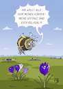 Cartoon: Frühlingsgefühle (small) by Dodenhoff Cartoons tagged frühling,frühlingsboten,krokusse,frühblüher,gefühlschaos,oberflächlichkeit,sex,hormone,natur,hummel,bienen,bestäubung,vermehrung,arbeiterbiene,unzufriedenheit,beziehungsprobleme