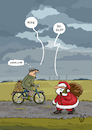 Cartoon: Norddeutsche Weihnacht (small) by Dodenhoff Cartoons tagged weihnachtsmann einsilbigkeit moin bauer landwirt kartoffelsack festtage weihnachtsfest sabbelkopp lokal fahrrad windkraftanlagen biogasanlagen mecklenburg vorpommern schleswig holstein niedersachsen