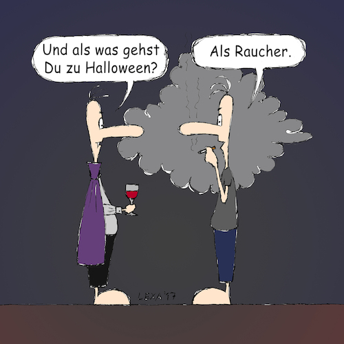 lexatoon Raucher zu Halloween lexatoon Raucher zu Halloween