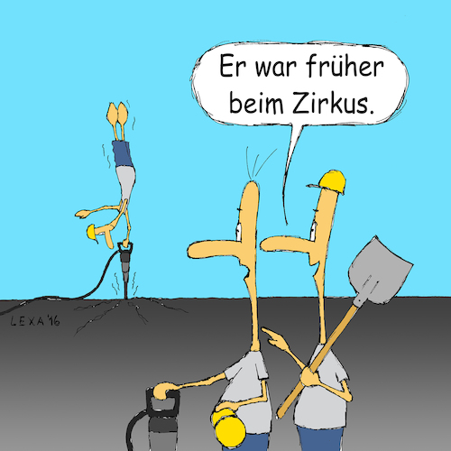 Cartoon: lexatoon Patchwork (medium) by lexatoons tagged lexatoon,er,war,frueher,beim,zirkus,arbeitswelt,patchwork,lebenslauf,lexatoon,er,war,frueher,beim,zirkus,arbeitswelt,patchwork,lebenslauf