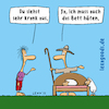 Cartoon: lexatoon Bett hüten (small) by lexatoons tagged lexatoon,bett,hueten,schafe,schäfer,krank,gesund,wiese