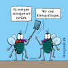 Cartoon: lexatoon Eintagsfliegen (small) by lexatoons tagged lexatoon,zwei,fliegen,mit,einer,klappen,eintagsfliegen,klatsche,zurückschlagen,insekten