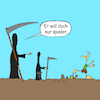 Cartoon: lexatoon Nur spielen (small) by lexatoons tagged lexatoon,er,will,doch,nur,spielen,tod,spielplatz,kinder