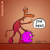 Cartoon: lexatoon You Next (small) by lexatoons tagged lexatoon,du,als,nächster,you,next,virus,teufel,hölle