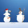 Cartoon: lexatoon Schneemänner unter sich (small) by lexatoons tagged lexatoon,schneemans,möhre,penisneid,schwanzvergleich,winter,männer,rivalen,konkurenz