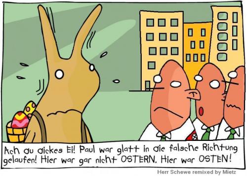 Cartoon: Ostern _Herr Schewe Remix_ (medium) by Mietz tagged easter,osten,nazi,ostern,hase,