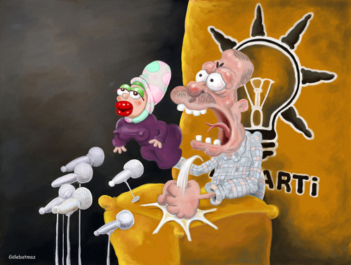 Cartoon: BAS ORTULU BACIMA (medium) by Gölebatmaz tagged recep,tayyip,akp,basortu,diktator,fasist,takiye