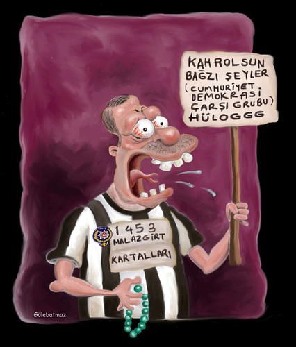 Cartoon: Cakma Besiktas Taraftar Grubu (medium) by Gölebatmaz tagged carsi,besiktas,1453,akp,erdogan,diktator,tayyip