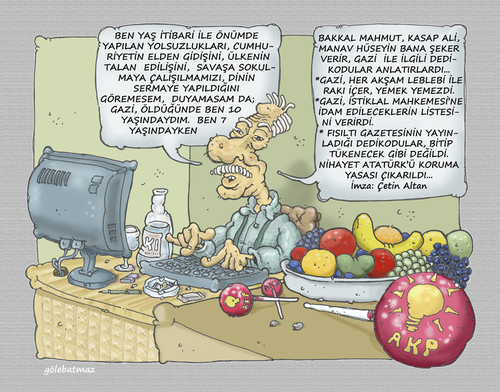 Cartoon: cetin altana (medium) by Gölebatmaz tagged ataturk,gazi,altan,cetin
