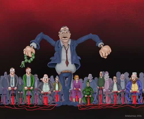 Cartoon: Dictator (medium) by Gölebatmaz tagged dictator,turkey,recep,tayyip,erdogan,siyaset,pompa,diktator