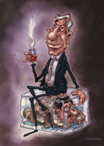 Cartoon: Mansur Yavas ve Melih Gokcek (medium) by Gölebatmaz tagged mansur,yavas,melih,gokcek,kedi,demokrasi,secim,yolsuzluk