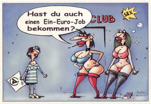 Cartoon: Ein-Euro-Job (medium) by kurtu tagged no,,eineurojob,praktika,praktikant,huren,prostituierte,nutte,rote meile,sex,arbeitsamt,stellenausgabe,vermittlung,sünde
