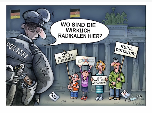 Cartoon: Radikalen (medium) by kurtu tagged radikalen,radikalen