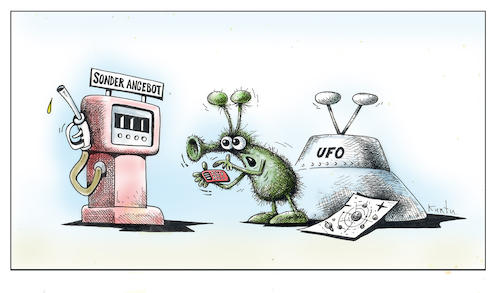 Cartoon: Tankstelle (medium) by kurtu tagged tankstelle,tankstelle