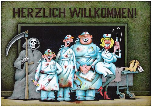 Cartoon: willkommen! (medium) by kurtu tagged pandemie,pandemie