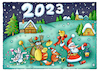 Cartoon: 2023 (small) by kurtu tagged 2023