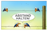 Cartoon: abstand (small) by kurtu tagged abstand