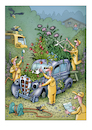 Cartoon: garten nachbarschaft (small) by kurtu tagged garten,nachbarschaft