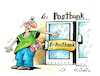 Cartoon: Postbank (small) by kurtu tagged postbank
