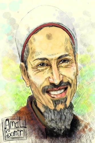 Cartoon: Emad Effat (medium) by Amal Samir tagged painting