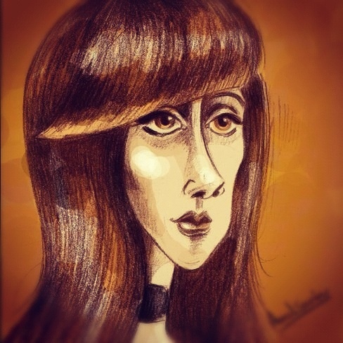 Cartoon: fairuz (medium) by Amal Samir tagged fairuz,singer,cartoon,comic,lady,painting,digital,art,caricature