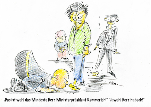 Cartoon: Robert Habeck fordert Rücktritt (medium) by kugel2020 tagged habeck,robert,zivilgesellschaft,grüne,partei,forderung,rücktritt,thüringen,ministerpräsident,kemmerich,fdp,radikal,wohlstand,demokratie,zerstörung,dummheit