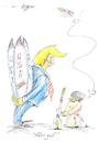 Cartoon: Alles ist gut! (small) by kugel2020 tagged usa,amerika,trump,iran,mullahs,konflikt,attentat,raketen,rache,flugzeugabsturz,ukraine