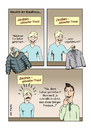 Cartoon: der Jackenkauf... (small) by martinchen tagged jacke,kaufhaus,fressen,futter