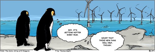 Cartoon: New Fans (medium) by Penguin_guy tagged kaiserpinguine,emperor,windmuehlen,windmills,treibhauseffekt,erderwaermung,klimawechsel,klimawandel,change,climate,warming,global,windkraft,windpower,suedpol,south,pole,baehr,thomas,pinguine,pinguin,penguin,penguins,antarktis,antarktik,antarctica,antarktik,pinguin,tiere