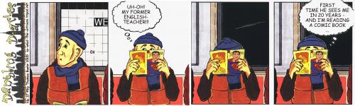 Reading comicbooks Reading comicbooks