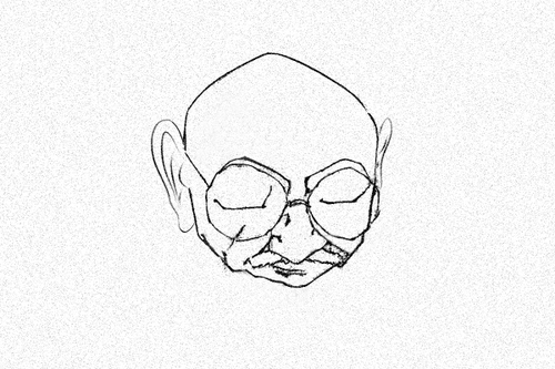 Cartoon: Caricature - Mahatma gandhi (medium) by yogesh-sharma tagged caricature