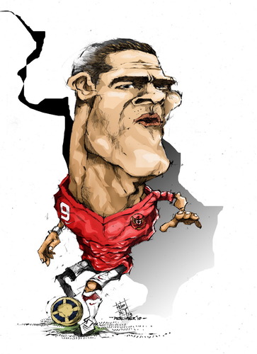 Cartoon: cristian gonzales (medium) by cakBOY tagged cristian,gonzales,el,loco,caricature,timnas,indonesia