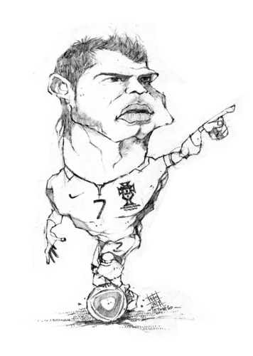 Cartoon: cristiano ronaldo (medium) by cakBOY tagged cristiano,ronaldo