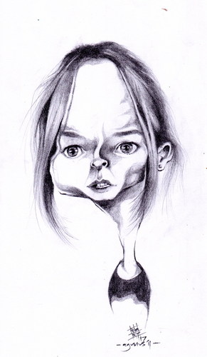 Cartoon: jodie foster (medium) by cakBOY tagged jodie,foster,caricature