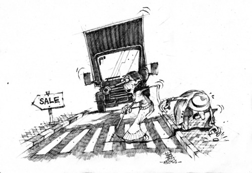 Cartoon: sale (medium) by cakBOY tagged boy,cak,cartoon,sale