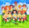 Cartoon: girls hockey team (small) by siobhan gately tagged girls women sport hockey