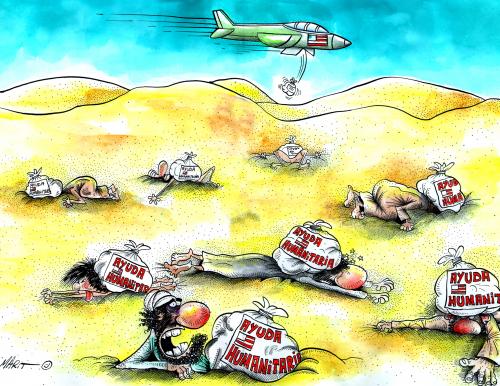 Cartoon: Ayuda Humanitaria (medium) by Mario Almaraz tagged ayuda,humanitaria,