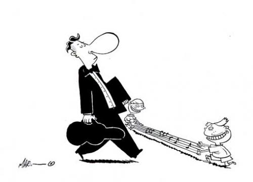 Cartoon: CUIDADOOOOOOOO (medium) by Mario Almaraz tagged musico