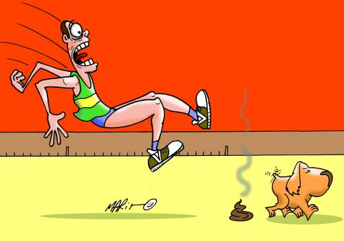 Cartoon: SALTO A LO INESPERADO (medium) by Mario Almaraz tagged atleta