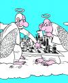 Cartoon: JUEGO SANTO (small) by Mario Almaraz tagged cielo,angeles