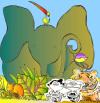 Cartoon: SUSTO (small) by Mario Almaraz tagged animales,chicos