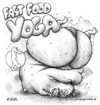 Cartoon: Fast Food Yoga (small) by Jäckel tagged fast,food,yoga,tanga,sport,mollig,molke,schlank,bewegung,dehnung,dickdarm