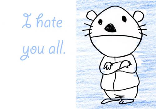 Cartoon: bear (medium) by dfreleng tagged bear,hate,cute,