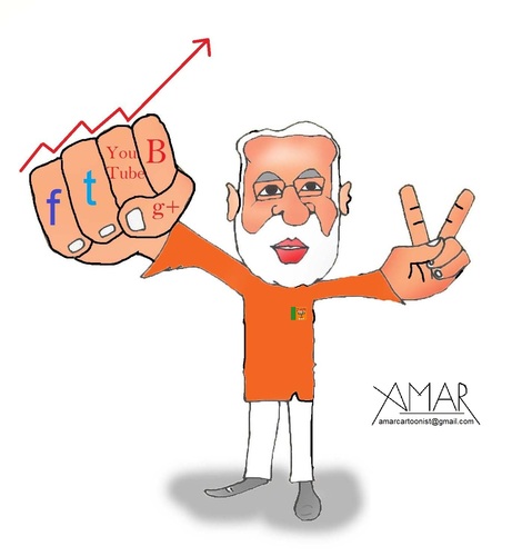 Cartoon: Narendra Modi (medium) by Amar cartoonist tagged narendra,modi