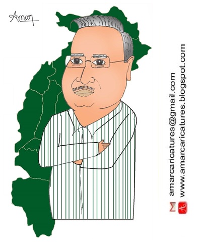 Raman Singh Caricature By Amar cartoonist | Politics Cartoon | TOONPOOL