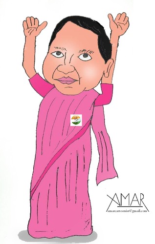 Cartoon: Renu Jogi (medium) by Amar cartoonist tagged caricatures