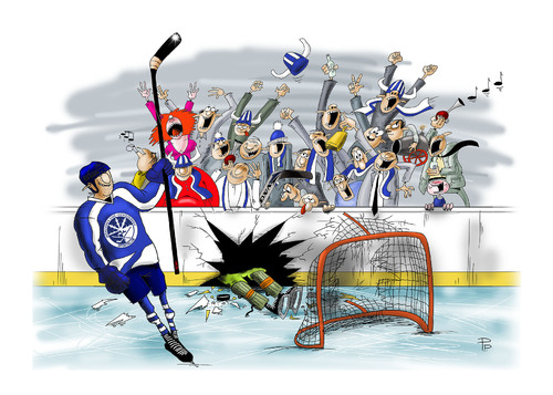 Cartoon: Goaaaaaaal (medium) by paraistvan tagged goal,sport,hockey,ice