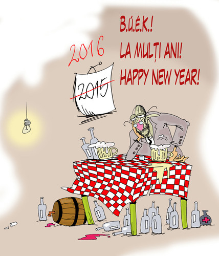 Cartoon: Happy New Year (medium) by paraistvan tagged happy,new,year